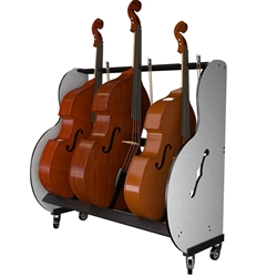 A&S Crafted Products BRBA3 Mobile Double Bass Rack 3 Basses