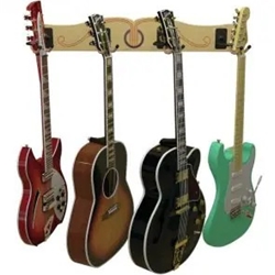 A&S Crafted Products PFG Pro-File Wall-Mounted Rack 4 Guitars