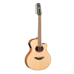 Yamaha APX700II-12 12-String; thinline body; solid spruce top, mahogany back and sides, crème binding,
A.R.T. 1-way system; Natural