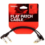 D'addario PW-FPRR-206 Flat Patch Cable, 6in Right Angle, Twin PK