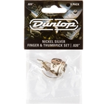 Dunlop 33P020 Nickel 5-Pk Finger + Thumb Picks .020mm