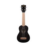 Kala KA-15S-BLK Soprano Uke, Mahogany BLACK, w/o binding