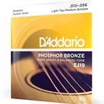 D'addario EJ19 Acoustic Bluegrass Strings, Phosphor Bronze, Lt Top/Hvy Btm