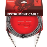 D'addario PW-BG-10BG Instrument Cable 10ft Braided BK/GY