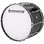 Ludwig LUMB20PBASC Marching Bass Drum 14" x 20" Black Cortex w/ RMABSB Carrier, Stand & Case