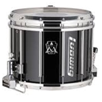 Ludwig LUMS14PBASC Marching Snare Drum 12" x 14" Black Cortex w/ RMABSS Carrier, Stand & Case