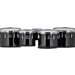 Ludwig LUMT68023PBASC Marching Quint Tom Set 6/8/10/12/13" Black Cortex w/ RMABSQ Carrier, Stand & Case