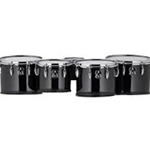 Ludwig LUMT8023PBASC Marching Quad Tom Set 8/10/12/13" Black Cortex w/ RMABSQ Carrier, Stand & Case