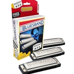 Hohner 3P1501BX Bluesband Value Pack, 3 Harmonicas Includes Key of G, C, A