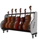 A&S Crafted Products BRC6 Mobile Cello Rack 6 Cellos