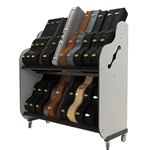 A&S Crafted Products BRDGC Mobile Double-Stack Guitar Rack Cases Only