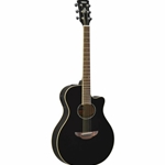 Yamaha APX600BL Thinline body; spruce top, die-cast chrome tuners, System65 piezo and preamp with tuner; Black