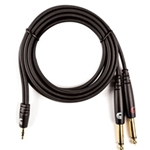 D'addario PW-MPTS-06 Custom Series 1/8” to Dual 1/4” Audio Cables