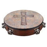 Remo TA3010-81-SD049 10" Gospel Tambourine, Sand Cross, Double Jingles