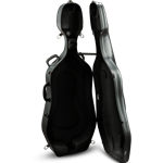 Eastman CACL18P-4/4 BLK 4/4 Fiberglass Cello Case, Black