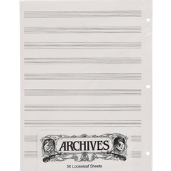 12 Stave, 50 Pages Looseleaf Manuscript Paper