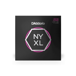 D'addario NYXL45130SL Regular Light 5-String Elec Bass String Set, Super Long Scale, 45-130