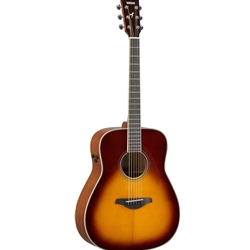 Yamaha FG-TABS FG TransAcoustic; dreadnought body, solid spruce top; mahogany back and sides, die-cast tuners,
active piezo pickup with TA technology; Brown Sunburst
