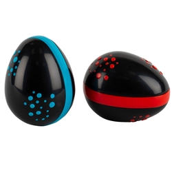 Luminote LNT516RB Pair Egg Shakers, Red/Blue