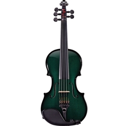 Glasser CCAEVN-5STG-G Carbon Fiber Acous/Elec 5-String Violin, Green