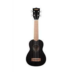 Kala KA-15S-BLK Soprano Uke, Mahogany BLACK, w/o binding