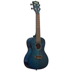 Kala KA-CEMB Concert Uke, Exotic Mahogany Blue