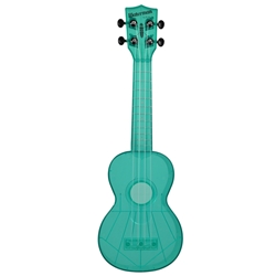 Kala KA-SWF-BL Waterman Soprano Uke, Trans Blue