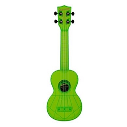 Kala KA-SWF-GN Waterman Soprano Uke, Trans Green