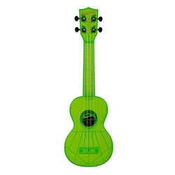 Kala KA-SWF-GN Waterman Soprano Uke, Trans Green