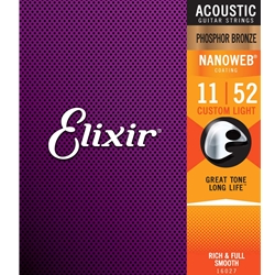Elixir E16027 Acoustic Nanoweb Custom Light Phos/Bro