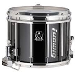 Ludwig LUMS14PBASC Marching Snare Drum 12" x 14" Black Cortex w/ RMABSS Carrier, Stand & Case