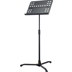 Hercules BS311B EZ Clutch Music Stand, Foldable Perforated Desk w/ Swivel Legs