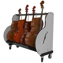 A&S Crafted Products BRC4 Mobile Cello Rack 4 Cellos