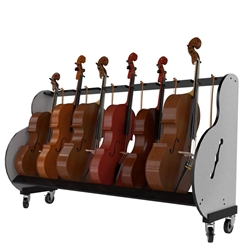 A&S Crafted Products BRC6 Mobile Cello Rack 6 Cellos