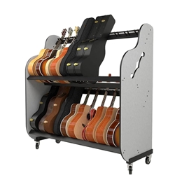 A&S Crafted Products BRDG Mobile Guitar Double-Stack Rack Guitars and Guitar Cases