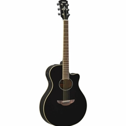 Yamaha APX600BL Thinline body; spruce top, die-cast chrome tuners, System65 piezo and preamp with tuner; Black