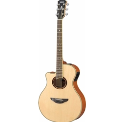 Yamaha APX700IIL Left-handed, thinline body; solid spruce top, nato or okoume back and sides, crème binding,
A.R.T. 1-way system; Natural