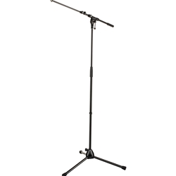 K&m 21090.500.55 Mic Stand w/Boom, Black, Tour Grade