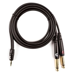 D'addario PW-MPTS-06 Custom Series 1/8” to Dual 1/4” Audio Cables
