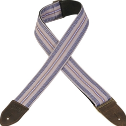 Levys M8HTV-23 2" Vintage Hootenanny Blue Jacquard Guitar Strap
