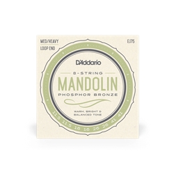 D'addario EJ75 Mandolin Strings, Phosphor Bronze, Med/Hvy, 11.5-41